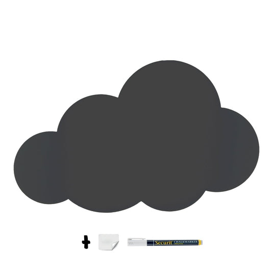 Kids Room Chalkboard Set - Unicorn, Cloud & Stars Silhouette Wall Chalkboards + Pastel Chalk Markers