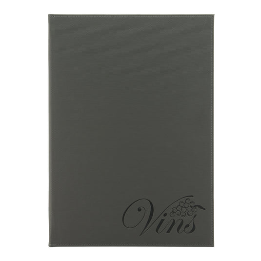 Set of 10 Securit velvet menu holders, 34x24.5cm, 0.7cm thick, designed for restaurant menus, with a soft velvet finish.