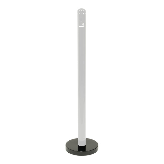 Black Securit Barriers System Smoke Pole, 4x25x25cm, with sturdy barrier design for safety and security.