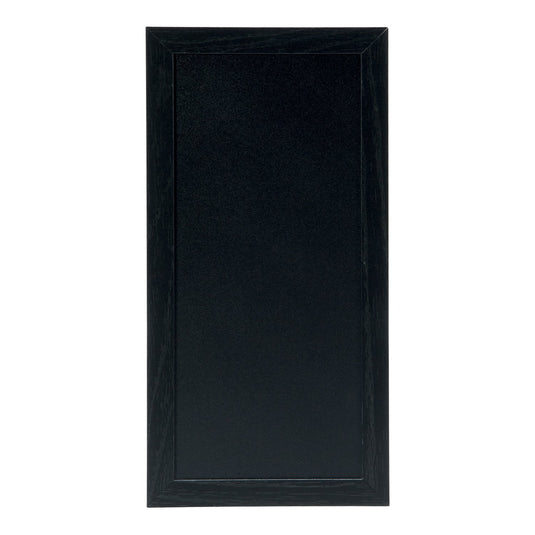 Securit Chalkboard Set - Small Woody Wall Chalkboard in Black 20x40 cm (Pack of 6) - Boards + Waterproof Markers + Cleaner