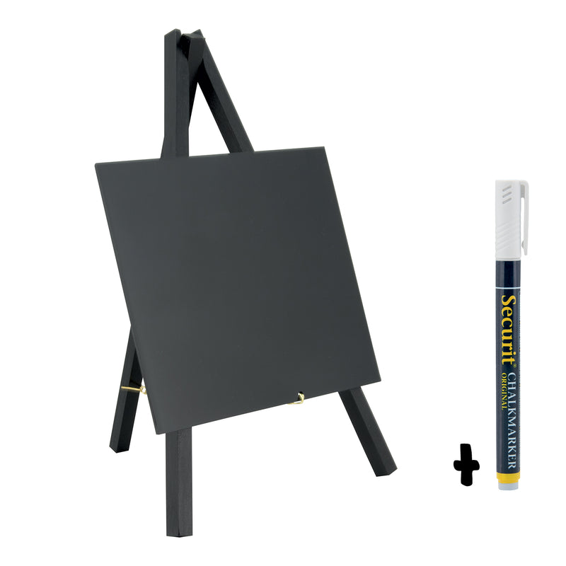Load image into Gallery viewer, Securit Table Chalkboards - Mini Easel - Black 24,4x15x13,5cm - Pack of 6
