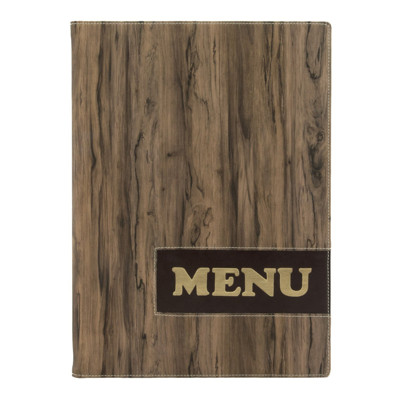 Load image into Gallery viewer, Securit Menu Set - Design A4 Brown - 10 Menu Holders + 20 Extra Pouches
