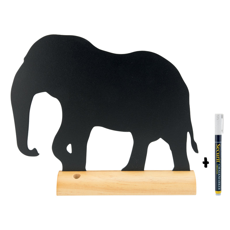 Load image into Gallery viewer, Securit Table Chalkboards - Silhouette Wood - Black 24,5x29x6cm - Pack of 6
