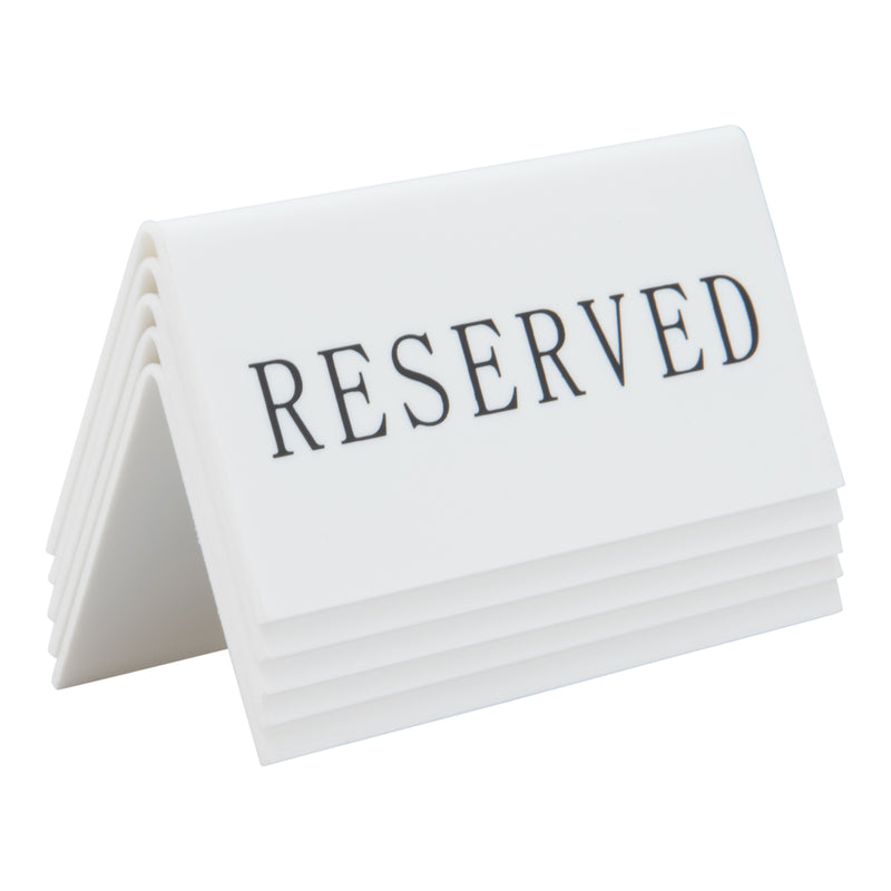 Load image into Gallery viewer, Securit Table Boards - Accessories Signs - White 5x10x4,5cm - Pack of 6
