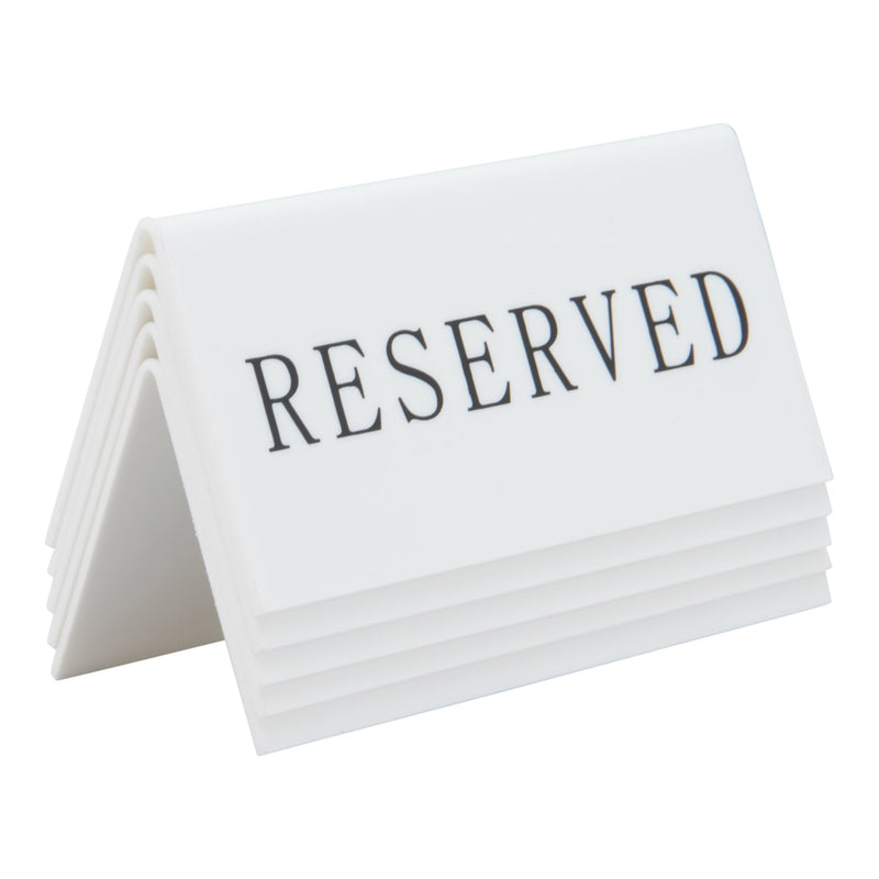 Load image into Gallery viewer, Securit Table Number Set - Tables 1–10 + 5 Reserved Signs - White Acrylic

