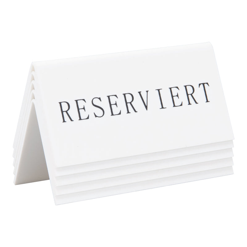 Load image into Gallery viewer, Securit Table Boards - Accessories Signs - White 5x10x4,5cm - Pack of 6
