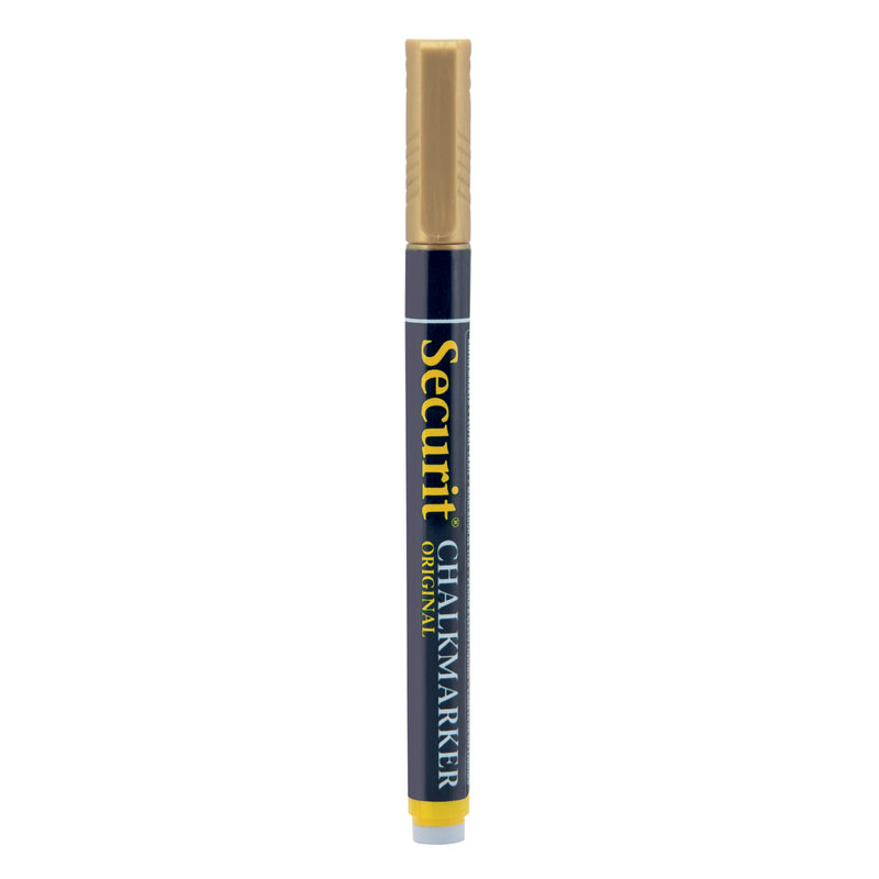 Load image into Gallery viewer, Securit Chalkmarkers - Loose - Gold 14x1x1,5cm - Pack of 12
