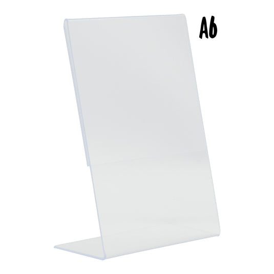 Set of six transparent acrylic posterframes by Securit, 15.2x10.5x5 cm, ideal for displaying posters or artwork.