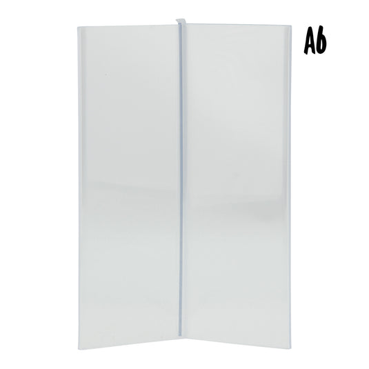 Set of six transparent Securit acrylic posterframes, 15x9.5x9.5cm, showcasing sleek, clear display cases for posters or artwork.