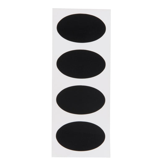 Kitchen Pantry & Jar Label Set - Oval & Rectangle Chalkboard Stickers + White Chalk Markers