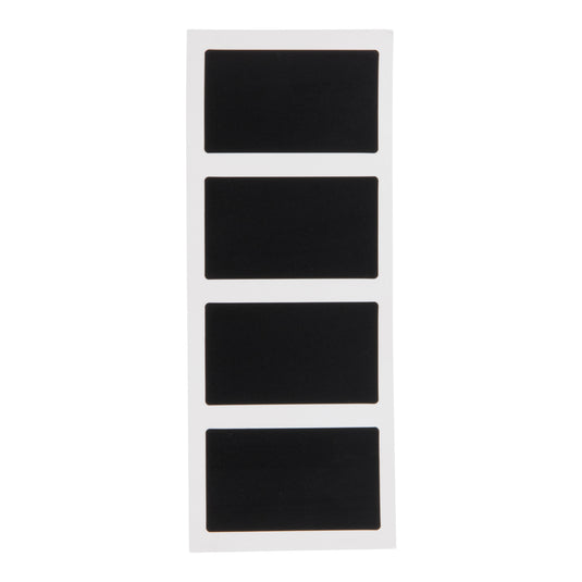 Pack of 12 Securit self-adhesive black chalkboard stickers, 4.7x8 cm, ideal for notes and labels