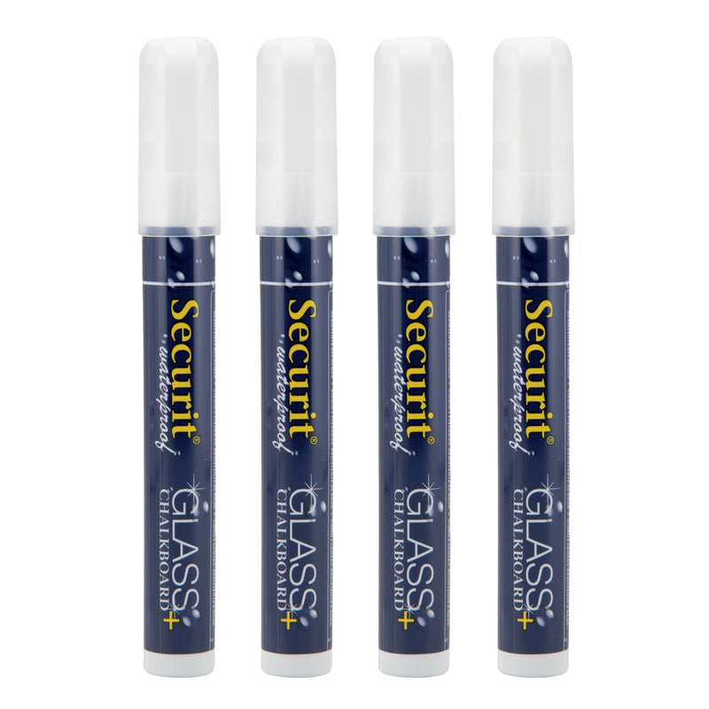 Load image into Gallery viewer, Securit Chalkmarkers - Wallet Waterproof - White 14,5x1,5x2cm - Pack of 12
