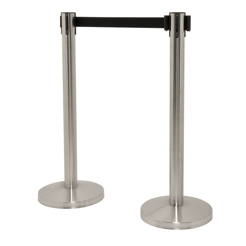 Load image into Gallery viewer, Securit Barriers Systems - Budget - Chrome 93x33x33cm - Pack of 2
