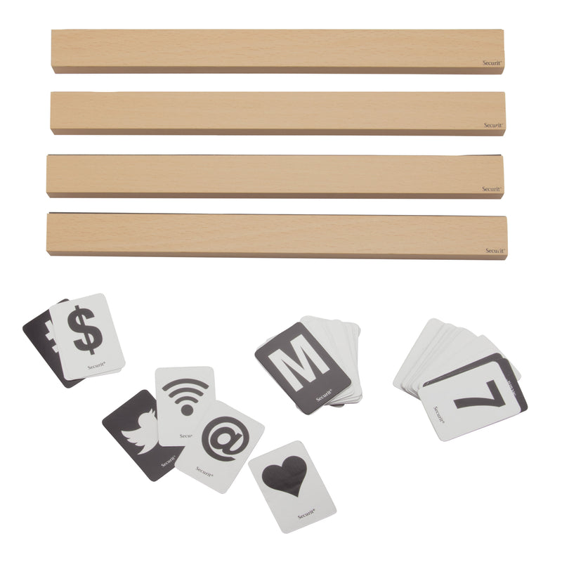Load image into Gallery viewer, Securit Wall Board - Letter Shelf - Teak 2,5x25x1cm - Pack of 6
