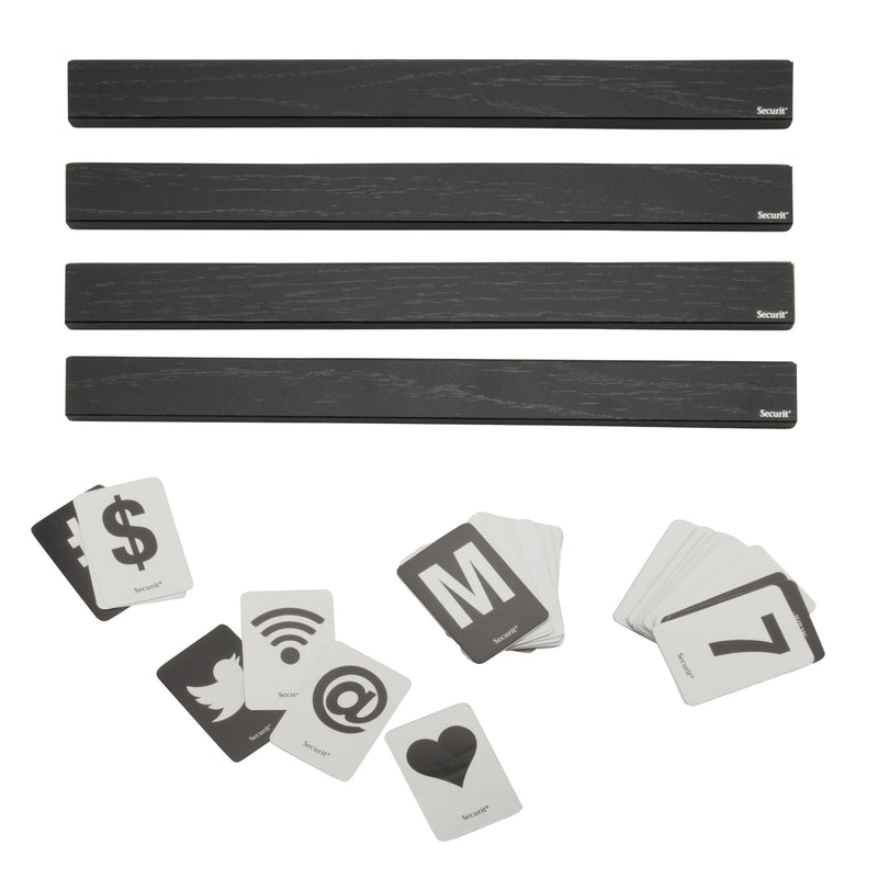 Load image into Gallery viewer, Securit Wall Board - Letter Shelf - Black 2,5x25x1cm - Pack of 6
