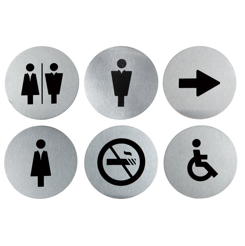 Load image into Gallery viewer, Securit Accessories - Door Signs - Stainless steel 10x10x1,2cm - Pack of 6
