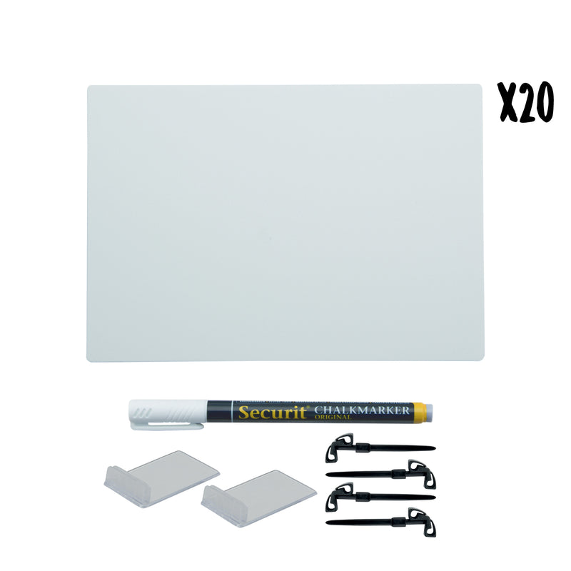 Load image into Gallery viewer, Securit Table Chalkboards - Accessories Tag - White 14,3x10,5x0,1cm - Pack of 5
