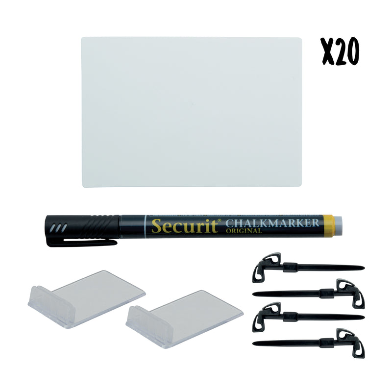 Load image into Gallery viewer, Securit Table Chalkboards - Accessories Tag - White 10,5x7,4x0,1cm - Pack of 5
