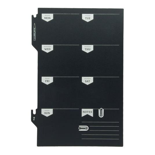 Set of six Securit Wall Chalkboards in black, 44.9x30cm, ideal for planning and note-taking on walls.