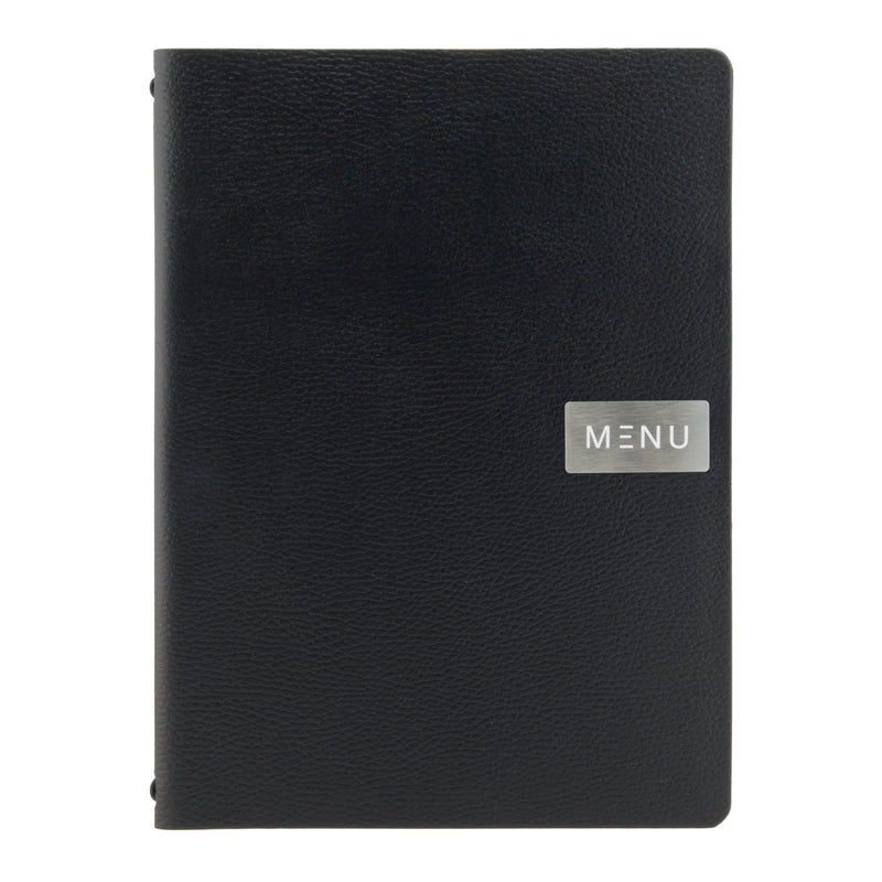 Load image into Gallery viewer, Securit Menu Holders - Leather - Black 33,2x24,6x0,5cm - Pack of 10
