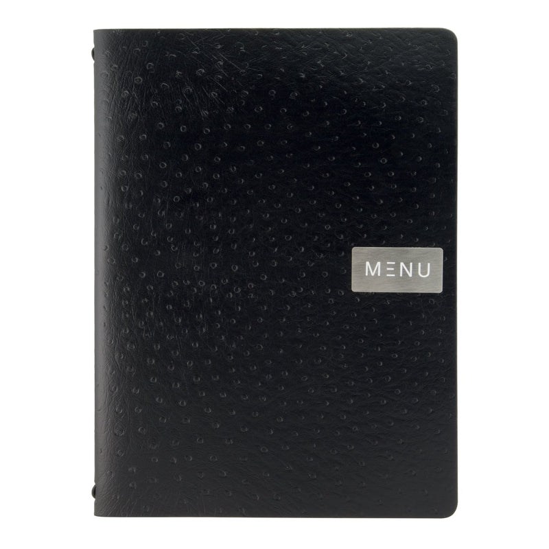 Load image into Gallery viewer, Securit Front-of-House Set - Leather Ego A4 Black - 10 Menu Holders + 10 Beechwood Bill Presenters
