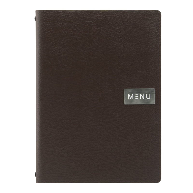 Load image into Gallery viewer, Securit Menu Set - Leather Raw A4 Brown - 10 Menu Holders + 20 Extra Pouches
