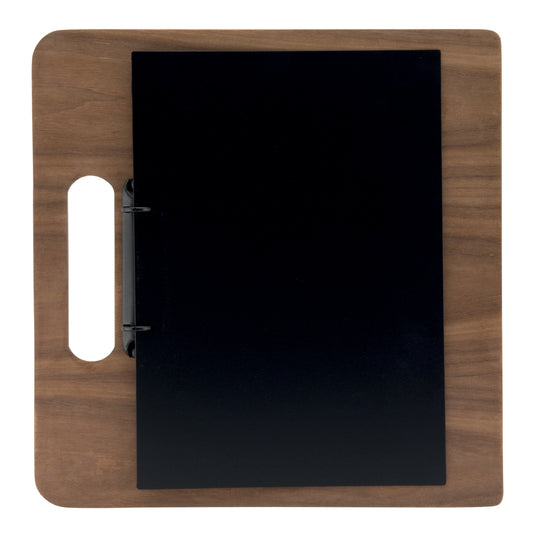Set of 10 Securit Walnut menu holders, 32.7x30x2.6 cm, stylish wood finish for displaying menus in restaurants.