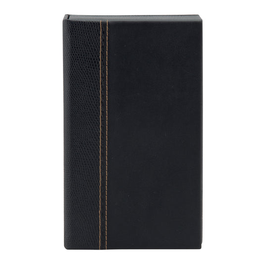 Black Securit menu holders for bills, 4x18cm and 3x11cm, pack of 10, designed to present menus or bills professionally.