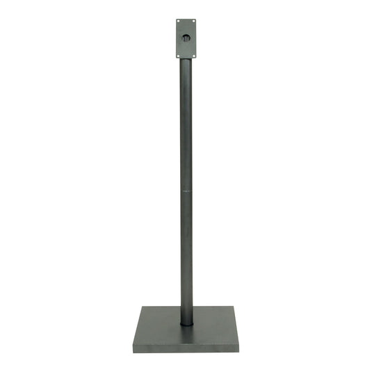 Securit Information Display Set - Coated Steel Gun Grey 6A4 LED - Display + Pole & Base + Battery