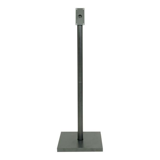 Securit coated steel information display in gun grey, 95x40x40cm, with a sleek modern design for secure information posting
