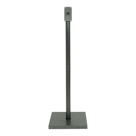 Securit Information Display Set - Coated Steel Gun Grey 3A4 LED - Display + Pole & Base + Battery