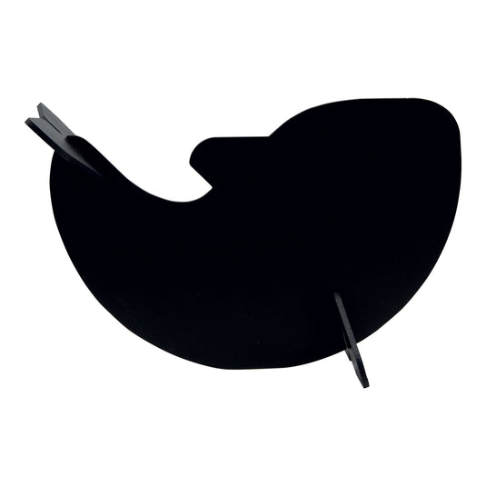 Set of 10 Securit Table Chalkboards with 3D animal silhouettes in black, measuring 22x14.5x10cm for display or labeling.