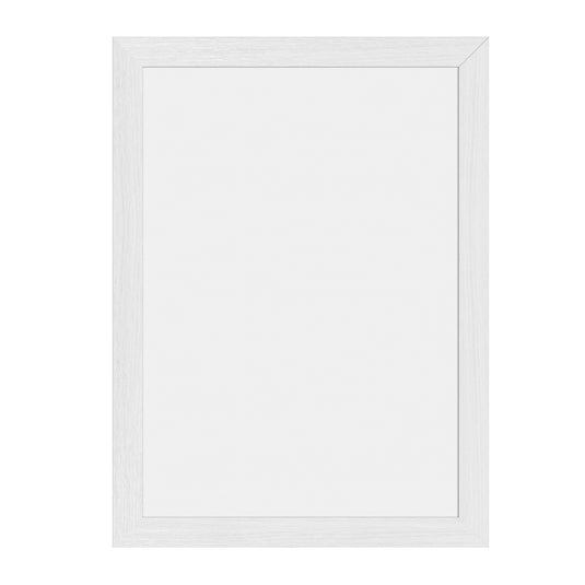 Set of six Securit Woody White wall chalkboards, 40x30cm, with white surface and wooden frame for easy writing and display.
