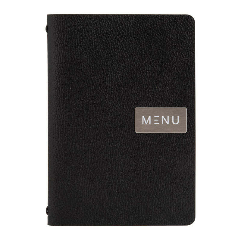 Load image into Gallery viewer, Securit Menu Set - Leather Raw A5 Black - 10 Menu Holders + 20 Extra Pouches
