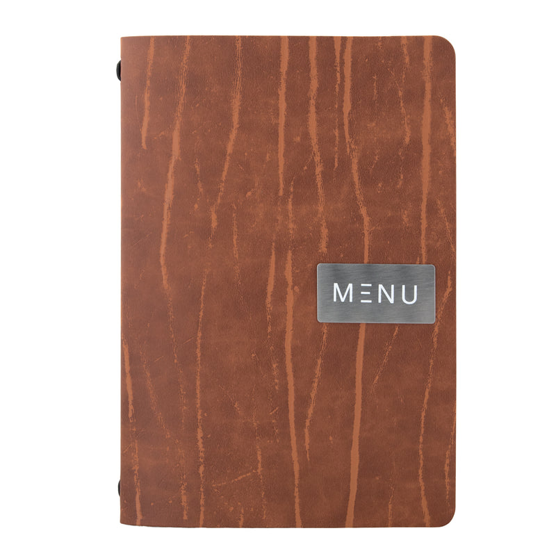 Load image into Gallery viewer, Securit Menu Holders - Leather - Ruga Brown 25,3x17,7x0,8cm - Pack of 10
