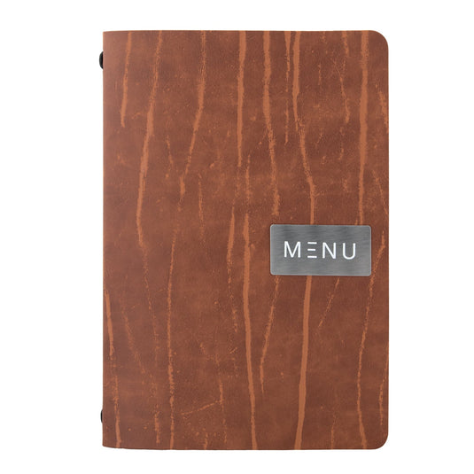 Securit Menu Set - Leather Ruga A5 Brown - 10 Menu Holders + 20 Extra Pouches