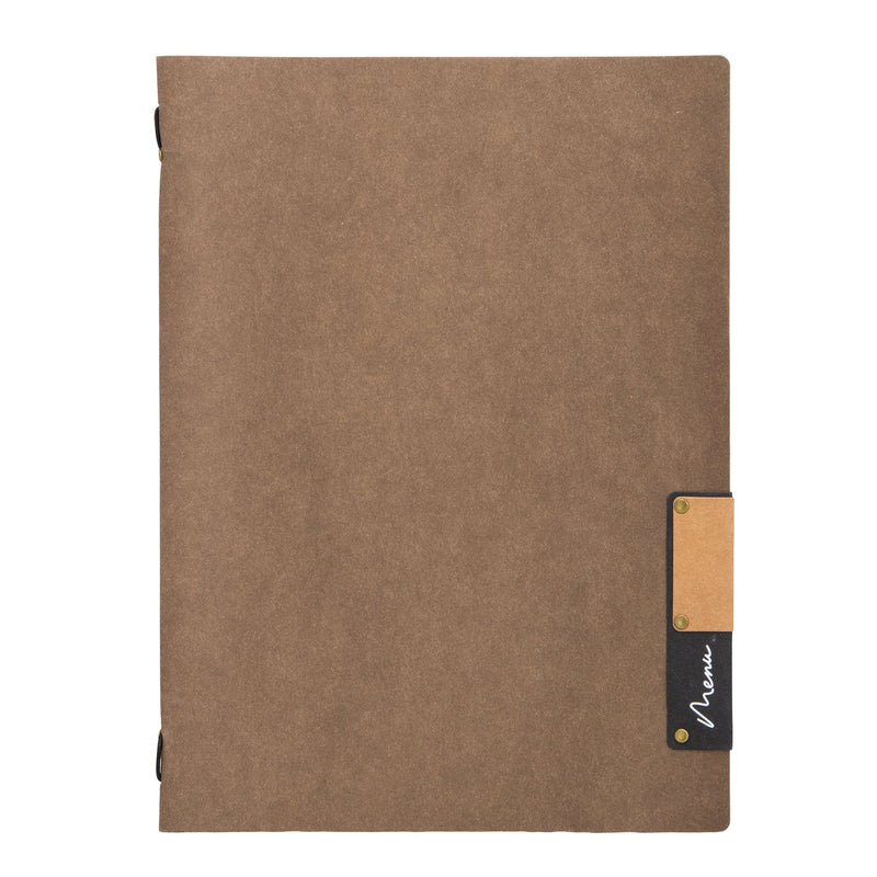 Load image into Gallery viewer, Securit Menu Set - Nature A4 Brown - 10 Menu Holders + 20 Extra Pouches
