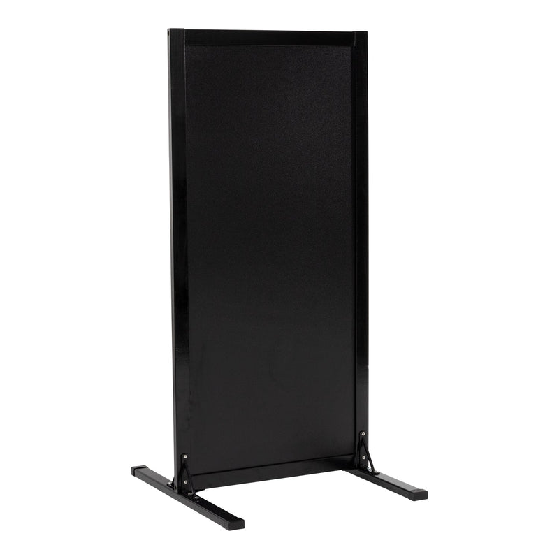 Load image into Gallery viewer, Securit Chalkboard Set - Woody Large Pavement Stand in Black 120 cm - Board + Waterproof Markers + Cleaner

