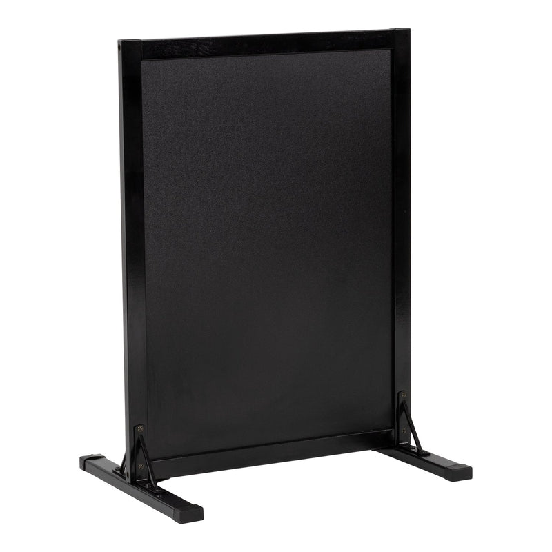 Load image into Gallery viewer, Securit Chalkboard Set - Woody Small Pavement Stand in Black 80 cm - Board + Waterproof Markers + Cleaner
