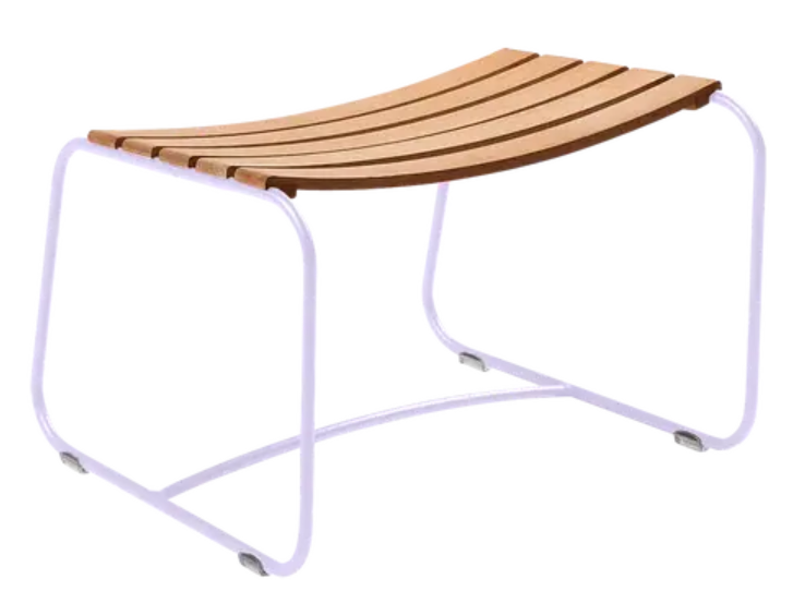 Load image into Gallery viewer, Fermob Surprising Teak Footrest featuring a sleek teak wood design, perfect for relaxing and supporting your feet in stylish comfort.

