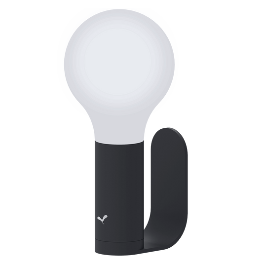 Fermob Aplô Wireless Lamp with Wall Light Bracket – Anthracite