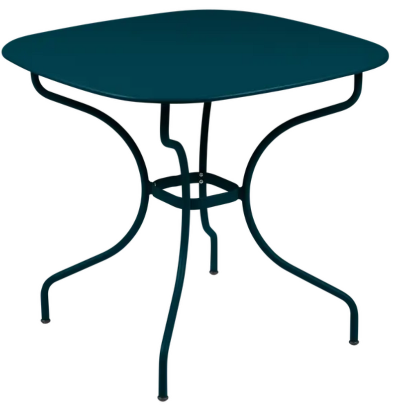 Load image into Gallery viewer, Fermob OPÉRA+ Carronde outdoor metal table, 82x82 cm, with a sleek round design for patio or garden use
