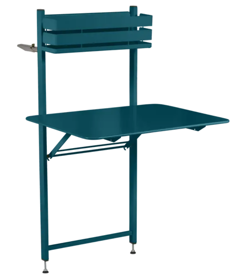 Load image into Gallery viewer, Fermob foldable Acapulco balcony table with metal frame, ideal for outdoor and apartment balcony use.
