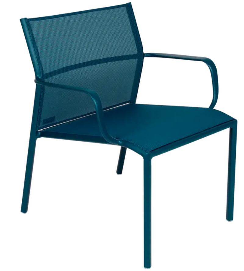 Load image into Gallery viewer, Fermob Cadiz Low Armchair outdoor aluminum armchair with technical fabric, modern design perfect for patio or garden seating.
