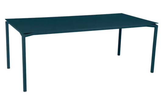 Fermob CALVI rectangular outdoor dining table, 195x95 cm, eight-seater with sleek design, suitable for outdoor and indoor spaces