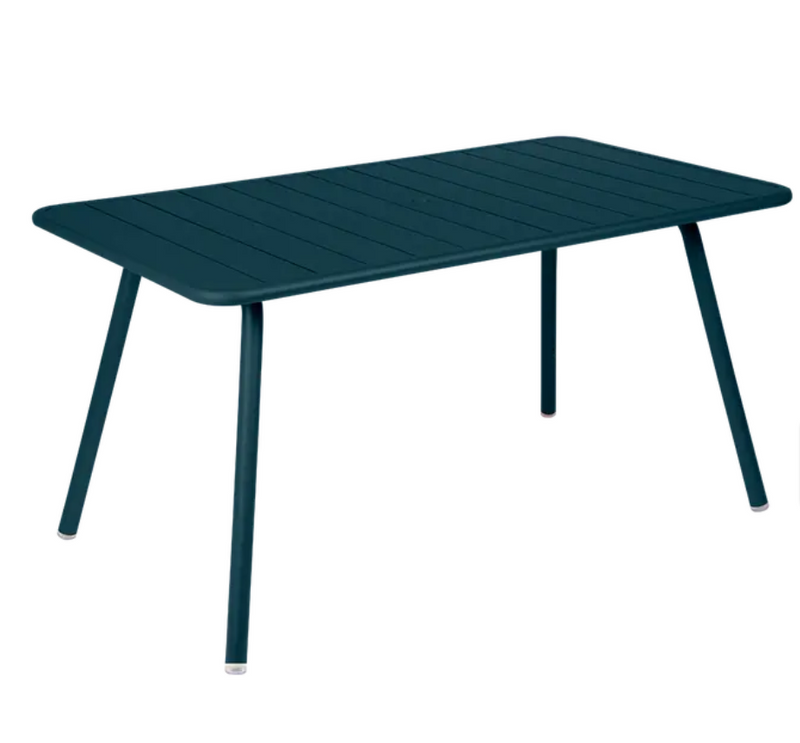 Load image into Gallery viewer, Fermob Luxembourg outdoor bar table measuring 143x80 cm with a sleek design, suitable for patio or outdoor dining spaces.
