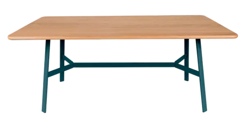 Load image into Gallery viewer, Fermob SO'O 180x90 cm oak dining table with six seats, showcasing a stylish wooden oak table for dining spaces.

