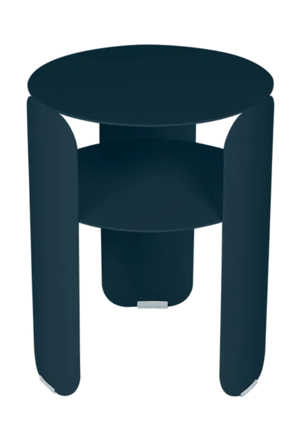 Load image into Gallery viewer, Fermob Bebop Side Table with 35cm diameter, anthracite metal surface, outdoor offset table for patio or garden use.
