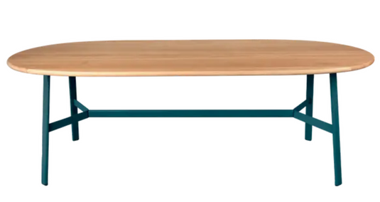 Fermob SO'O Oval Oak Dining Table, 220x95 cm, solid wood, 8-seater, stylish oak table for dining room decor