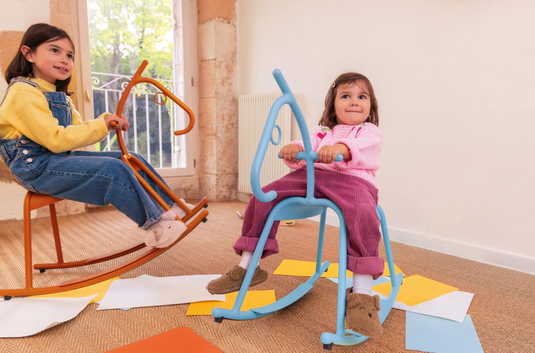 Fermob ADADA rocking horse for kids' restaurant furniture, suitable for waiting areas and kids' corners in hotels or restaurants.